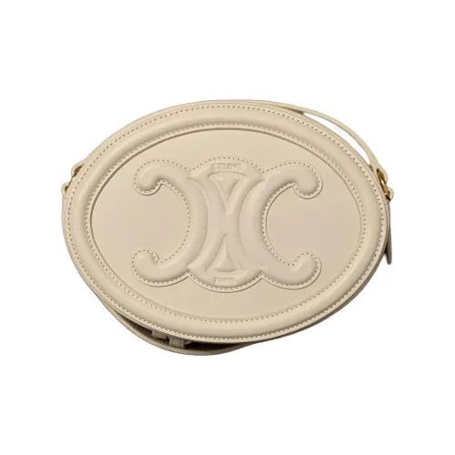 CELINE Triomphe Гладкая коровья кожа Сумка Женская Белая