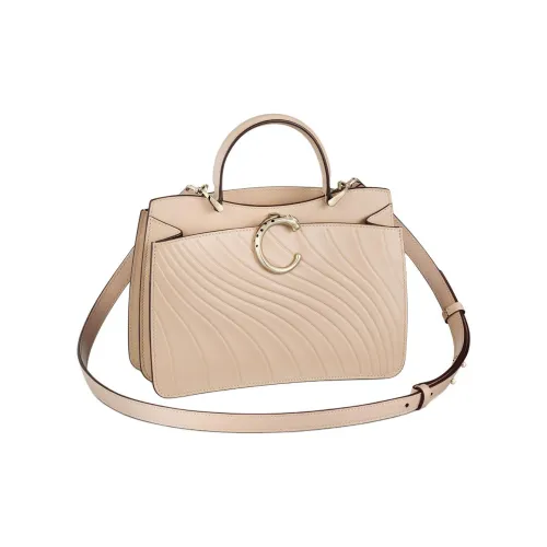 Cartier Panthère De Cartier Телячья кожа Сумка через плечо Сумка Мини Женская Бежевая