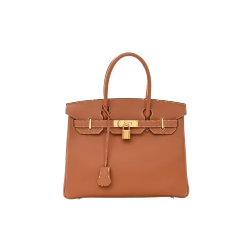 HERMES Birkin Jonathan Кожа Сумка Birkin Сумка Женская 37 Золотисто-коричневый