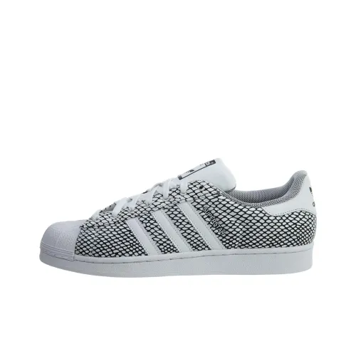 Adidas Originals SUPERSTAR Snake Pack Амортизация Износостойкий Низкий Топ Скейтборд Кроссовки Мужской Черный Белый