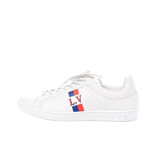 LOUIS VUITTON Luxembourg Low Топ Скейтборд Кроссовки Мужские Белые