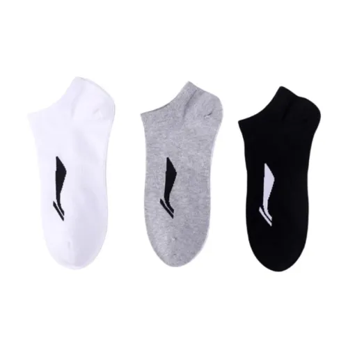 Носки до щиколотки унисекс 3 упаковки черный белый серый