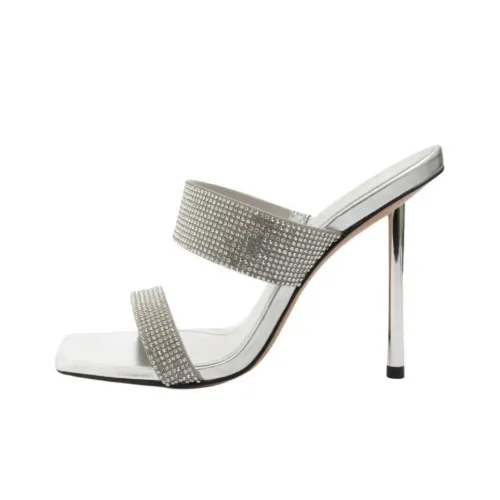 Schutz Слипоны 11 см Женские Серебряные