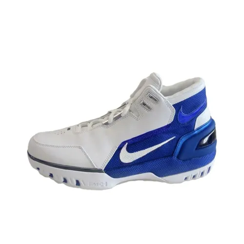 Nike Air Zoom Generation Винтажные баскетбольные кроссовки Высокий верх Белый Синий Мужской