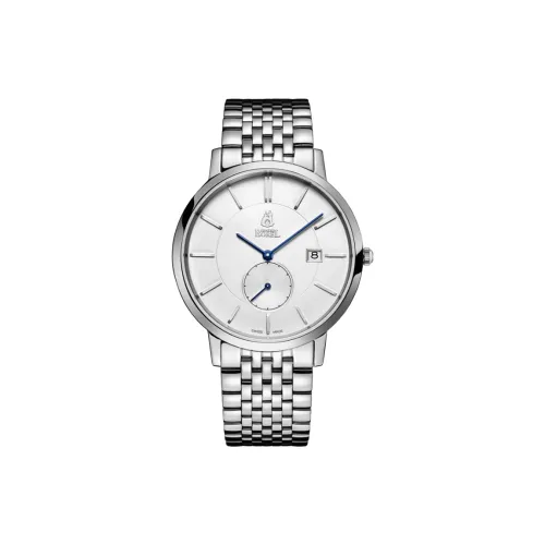 ERNEST BOREL Joss Кварцевый механизм Мужские часы Часы 37 мм Белый циферблат Корпус из нержавеющей стали Ремешок из нержавеющей стали