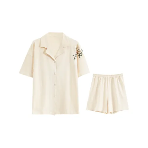 William Pajama Комплект Женский Бежевый Желтый