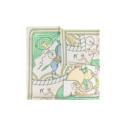 TORY BURCH Шелковые шарфы Женские Песочно-бежевый