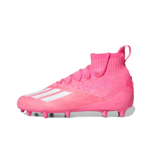 Adidas Adizero Primeknit Cleats FG Твердый грунт Противоскользящие футбольные бутсы Мужские Розовые Белые