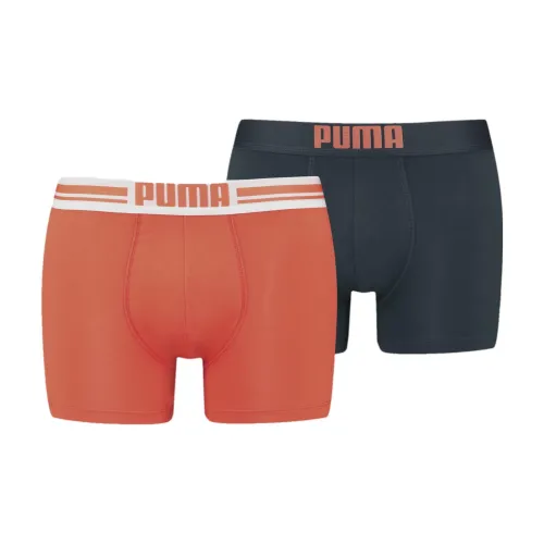 PUMA Placed Логотип Мужские Boxers 2 Пачка Трусы Мужские 2 Упаковка Оранжевый