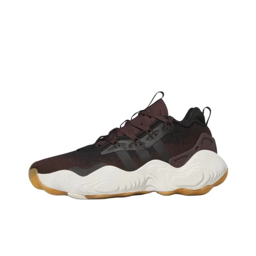 Adidas Trae Young 3,0 Амортизаторы Slip-resistant устойчивые к истиранию Низкий топ Баскетбольные кроссовки Унисекс Коричневый