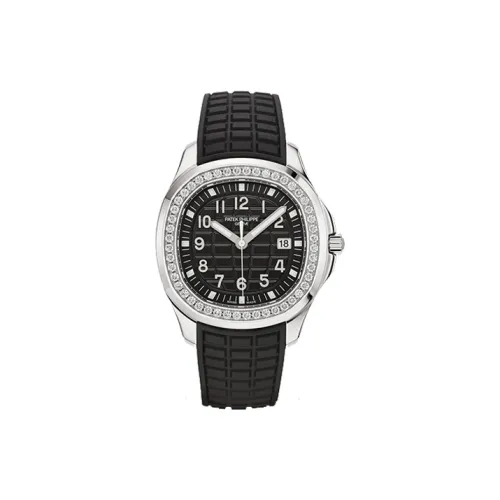 PATEK PHILIPPE AQUANAUT Series Кварцевый механизм Женские часы 38,8 мм Черный циферблат Корпус из нержавеющей стали