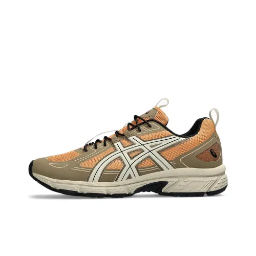 Asics Gel Venture 6 Low Top Trail Беговые кроссовки Мужские Оранжевый Серый