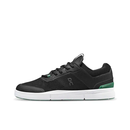On The Roger Spin Slip-resistant Abrasion-resistant Low Top Casual Shoes Men's Black Green На The Roger Spin противоскользящий устойчивый к истиранию низкий топ повседневная обувь мужской черный зеленый