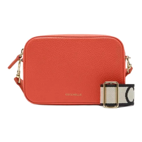 COCCINELLE GRAIN LEATHER Камера Сумка Сумка через плечо Маленькая Женская Гранат Красный