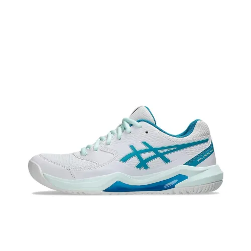 Asics Gel Dedicate 8 Теннисные Кроссовки Низкие Белый/Циановый Женские