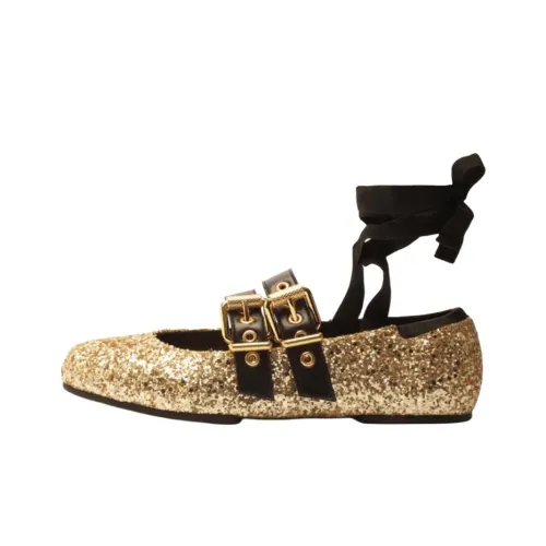 Schutz Raika Планшет Mary Jane Женские Туфли Золотые