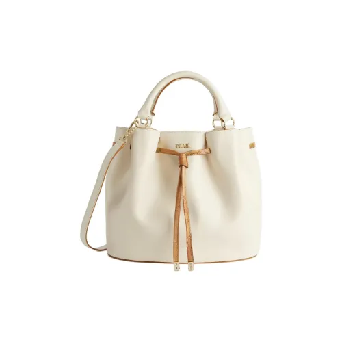 Alviero Martini Гладкая кожа Ведрообразная сумка Сумка через плечо Сумка через плечо Женская Айвори