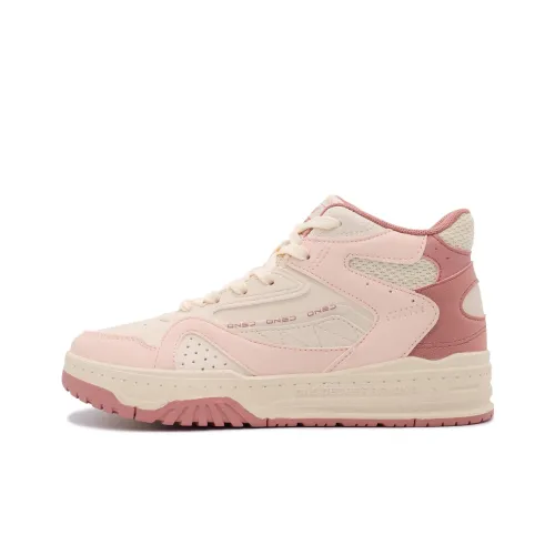 361° Slip Резистентные амортизаторы Высокие кроссовки для скейтбординга Женские Белые Розовые