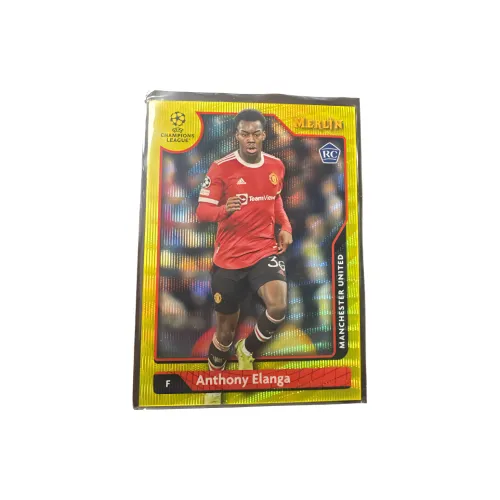 Topps 2021 22 Merlin UEFA Anthony Elanga Yellow Ripple Fold 134 225 Certified Cards 1 Pack