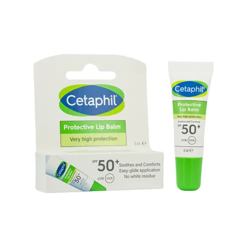 Cetaphil SPF50+ Восстанавливающий бальзам для губ успокаивающий предотвращающий сухость и растрескивание 8 мл