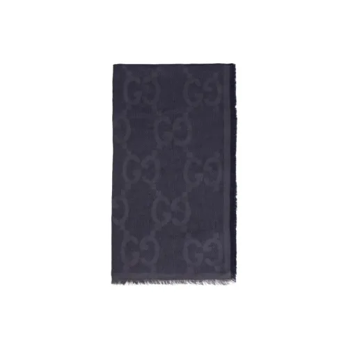 GUCCI Шерсть Шелк Вязаные Шарфы Мужской Черный