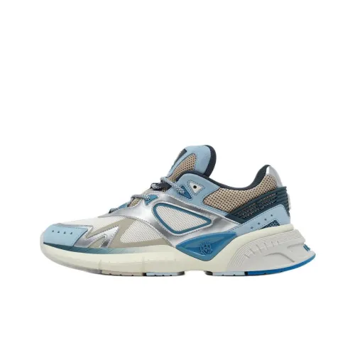 AMIRI Ma Runner Low Топ Повседневная обувь Мужская Синяя и Серебряная