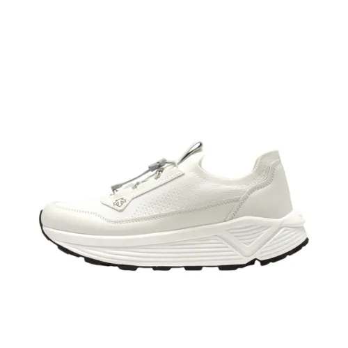 DESCENTE Dualis Slip-resistant Abrasion-resistant Low Top Casual Shoes Men's White DESCENTE Dualis Противоскользящий Устойчивый к истиранию Низкий Топ Повседневная Обувь Мужская Белый