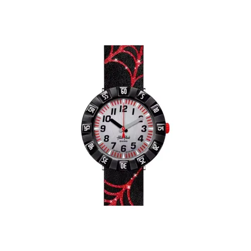 SWATCH Flik Flak Feifei Series Кварцевый механизм Детские часы 36,7*35 мм Белый циферблат Пластиковый корпус Силиконовый ремешок