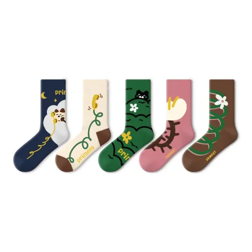 PRIMEET Носки Crew Женские упаковка из 5 пар