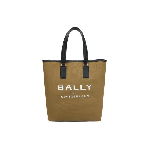 BALLY Хлопок с коровьей кожей тоут сумка сумка для покупок сумка женская коричневый