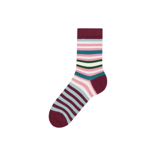 Paul Smith Темно-фиолетово-красные Женские носки MID до икры
