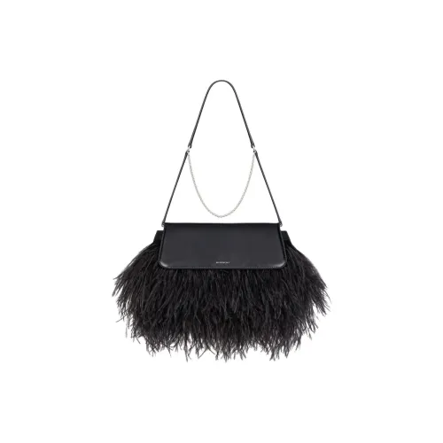 Givenchy Voyou Кожа Box с Перо Сумка Сумка через плечо Женская Черная