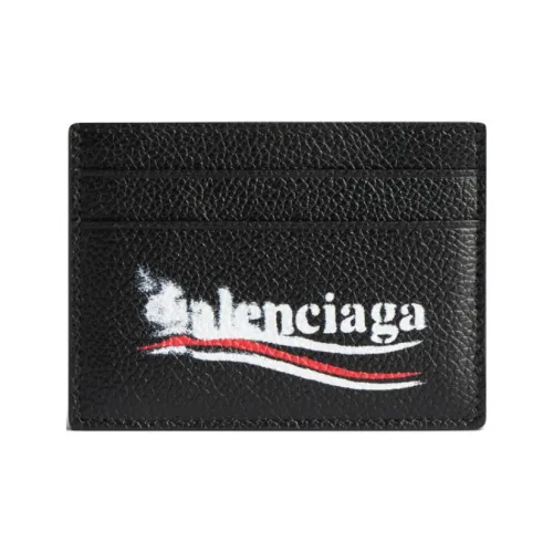 Balenciaga Рельефная Телячья Кожа Держатель для Карт Мужской Черный