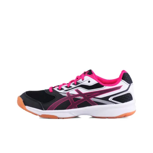 Asics Гель UPCOURT 5 Устойчивые к истиранию Низкие Кроссовки для тренировок Унисекс Черный Розовый