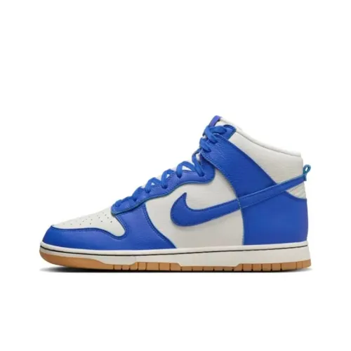 Nike Dunk High Slip Resistant Abrasion Resistant High Топ Скейтборд Кроссовки Мужские Синие Белые