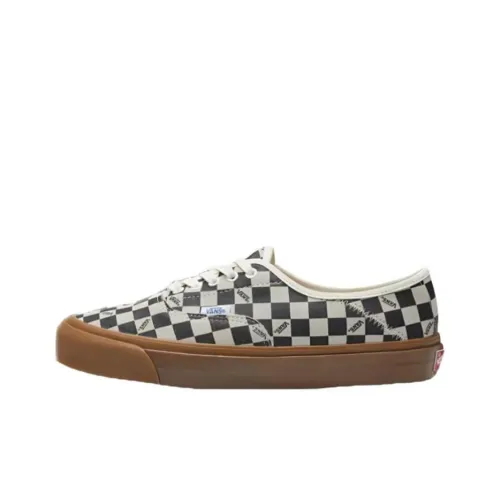 VANS Style 43 LX Шахматный узор Низкие кроссовки для скейтбординга Унисекс Черный Белый Коричневый