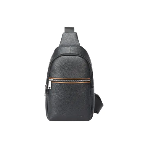 BOPAI Сумка через плечо из коровьей кожи поясная сумка сумка через плечо мужская черная