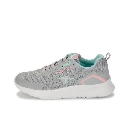 KangaROOS Slip-resistant Abrasion-resistant Low Top Casual Shoes Women's Gray Pink Blue KangaROOS Противоскользящие Износостойкие Низкие Топ Повседневная Обувь Женская Серый Розовый Синий