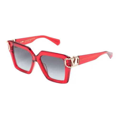 Valentino Акриловые Ацетатные Нерегулярные Форма Солнцезащитные Очки Женские Красные