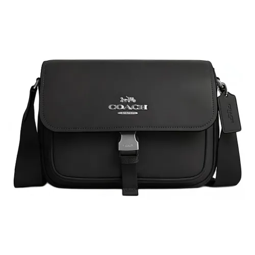 COACH Сумка через плечо из коровьей кожи средний размер черная женская