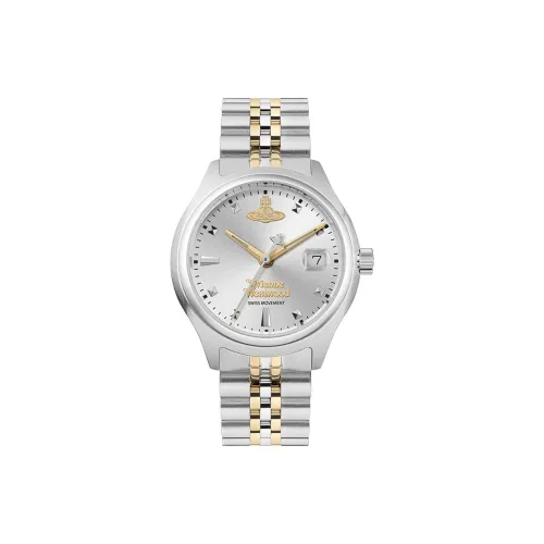 Vivienne Westwood часы Кварцевый механизм Нержавеющая сталь Ремешок 29 мм Серебристый циферблат Женские часы