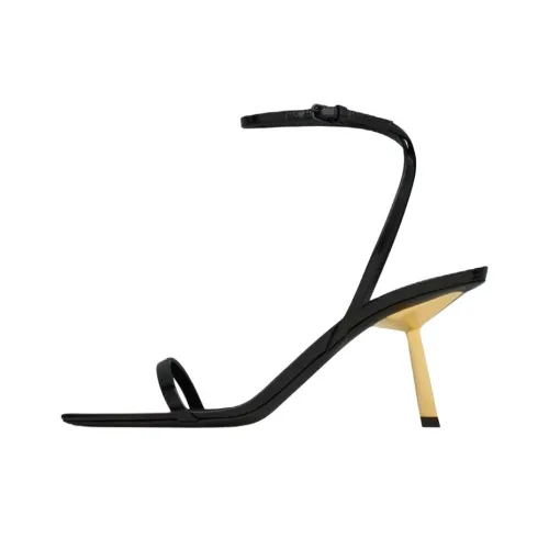 SAINT LAURENT Lee one Ремень Сандалии 7,5 см Женские Черный