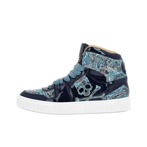 PHILIPP PLEIN Hi Топ Высокие Кроссовки для скейтбординга Женские Синие