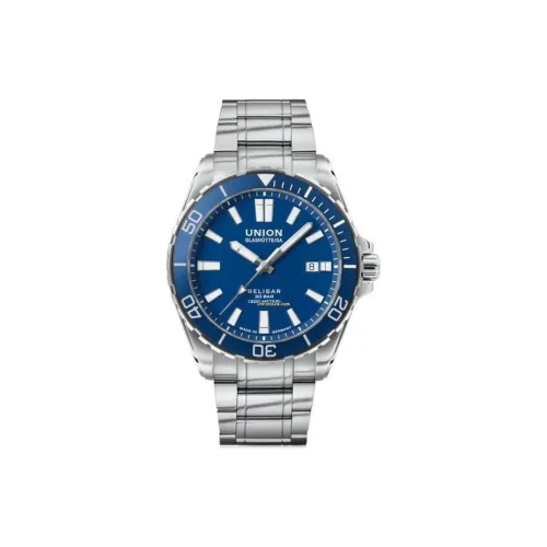UNION GLASHUTTE/SA Автоматический Механический Мужской Часы Belisar Collection 42 мм Синий