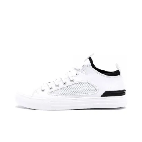 Конверс CTAS Ультра Slip-Resistant Shock Absorbers Низкий Топ Скейтборд Кроссовки Unisex Белый Черный