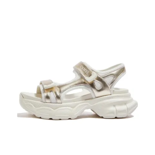 CAMEL Пляжные сандалии Женские Бежево-золотой