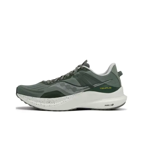 Saucony Tempus TanTu 1 Амортизирующие Дышащие Противоскользящие Низкие Беговые кроссовки Мужские Серые