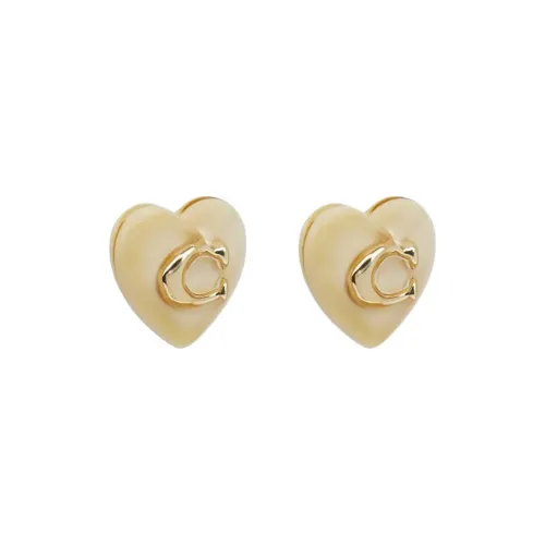 COACH Серьги с металлическими заклепками женские золотые