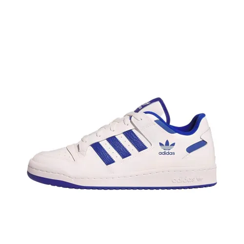 Adidas Originals FORUM Устойчивые к истиранию Дышащие Низкие Кроссовки для скейтбординга Унисекс Белый Синий