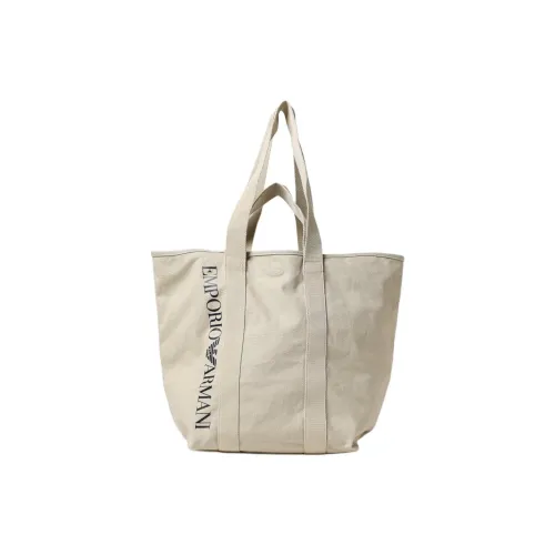 EMPORIO ARMANI Холст с хлопком холщовая сумка сумка через плечо женская бежевая